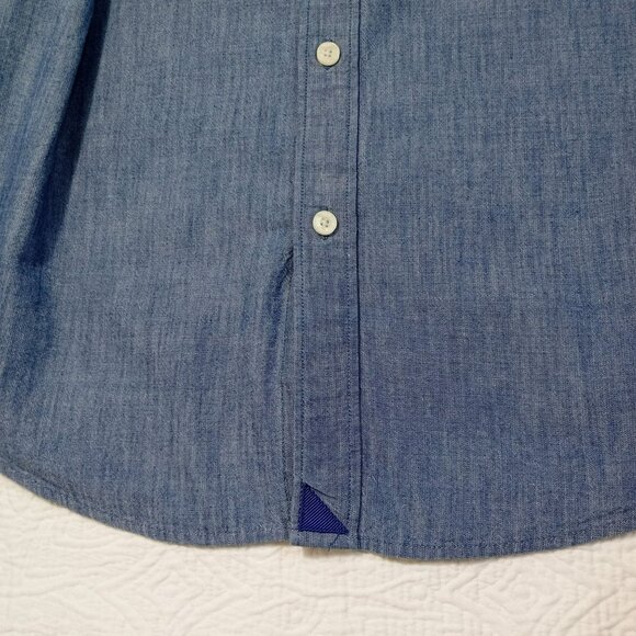 Untuckit Shirt Large Mens Gravner Regular Fit Long Sleeve Chambray 100% Cotton - Picture 5 of 10